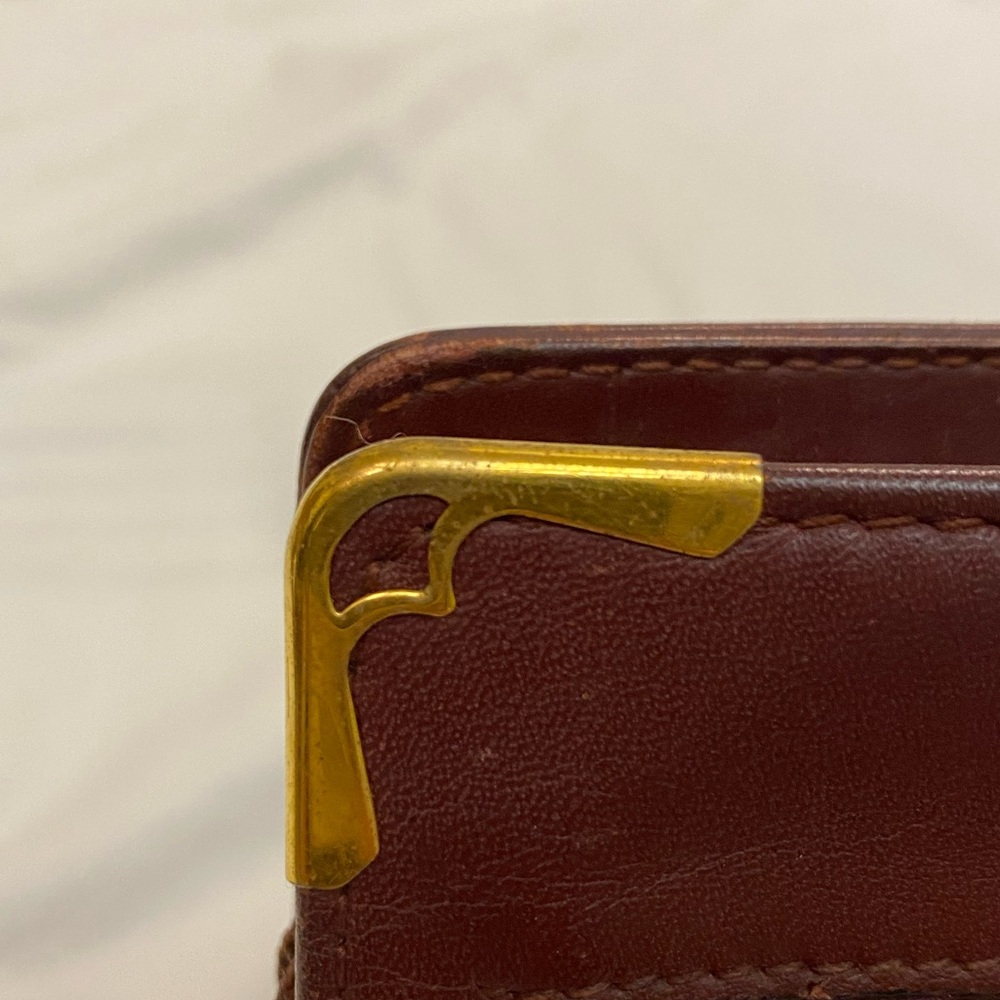 Cartier Bordeaux Leather Must de Cartier A5 Document Case Clutch Bag. - Picture 5 of 14